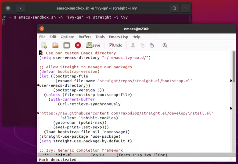 Create Minimal Emacs Environments with a Shell Script